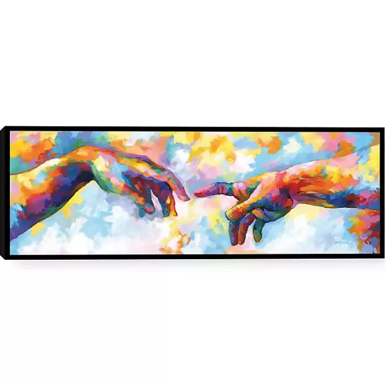 A Creation of Adam Framed Canvas Art Print>Kirklands Home Hot