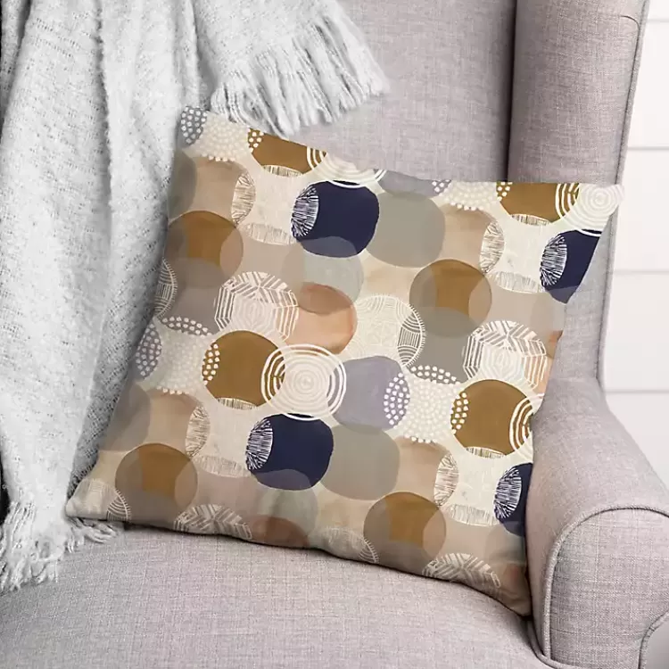 Abstract Circles Indoor/Outdoor Pillow>Kirklands Home Clearance
