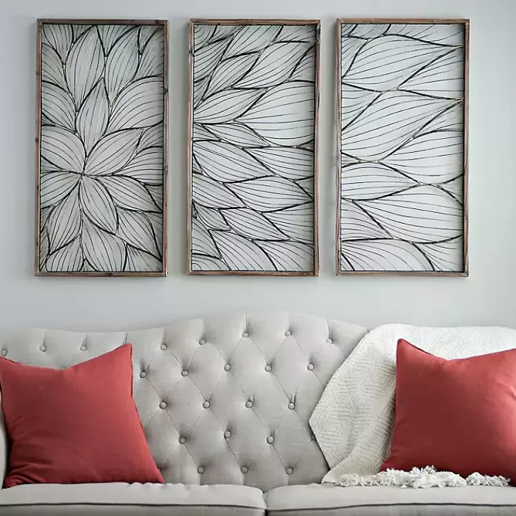 Abstract Floral Panel Plaques, Set of 3>Kirklands Home Best
