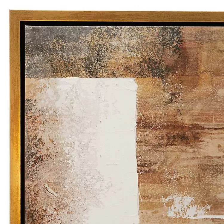 Abstract Gold Framed Canvas Art Print>Kirklands Home Cheap