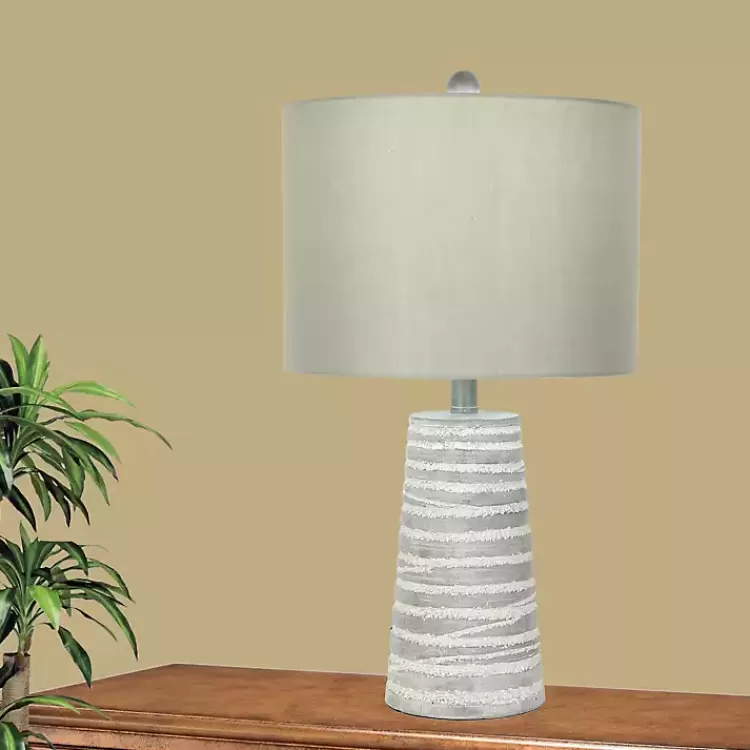 Abstract Gray Ribbed Stripes Table Lamps, Set of 2>Kirklands Home Clearance
