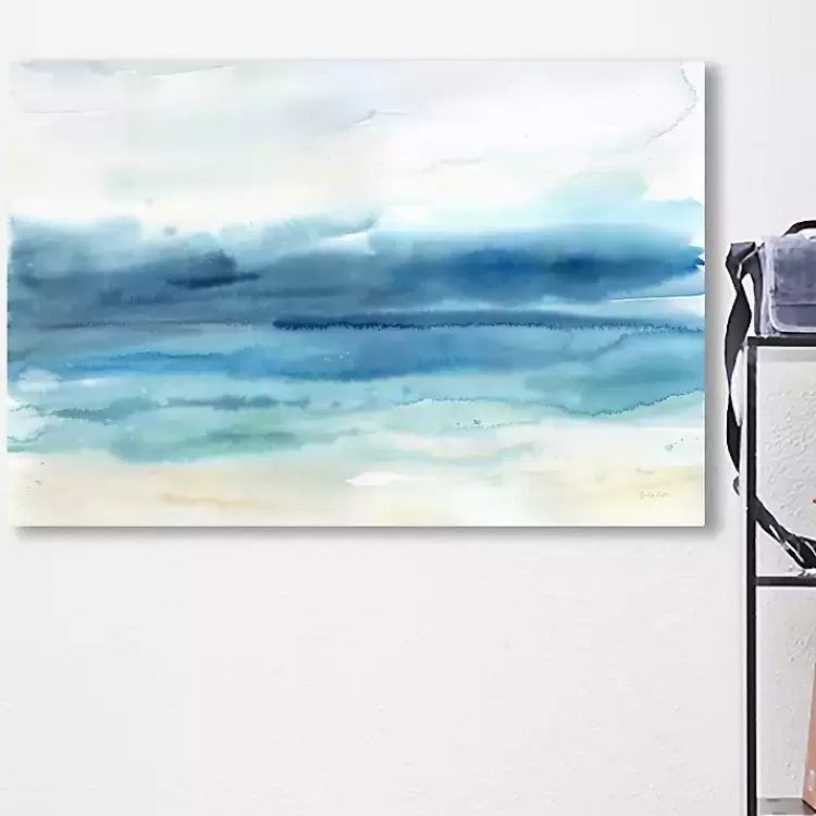 Abstract Indigo Seascape Giclee Canvas Art Print>Kirklands Home New
