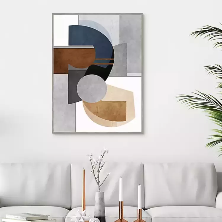 Abstract Organic Shapes Framed Canvas Art Print>Kirklands Home Best