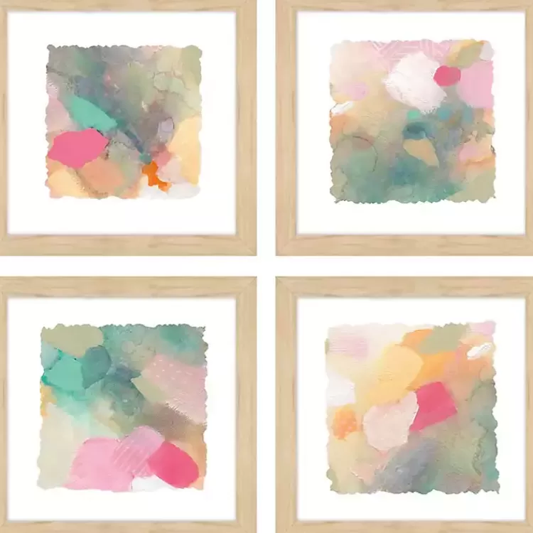 Abstract Pastels Framed Art Prints, Set of 4>Kirklands Home Discount