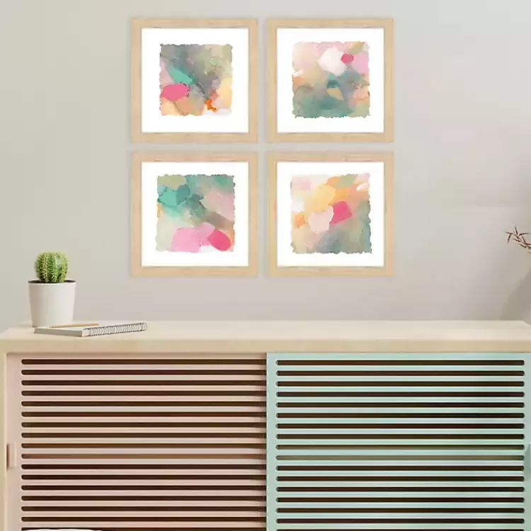 Abstract Pastels Framed Art Prints, Set of 4>Kirklands Home Discount