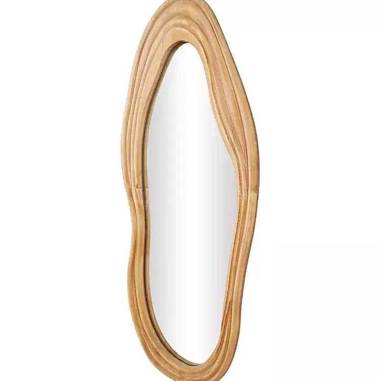 Abstract Wavy Wood Wall Mirror>Kirklands Home Best