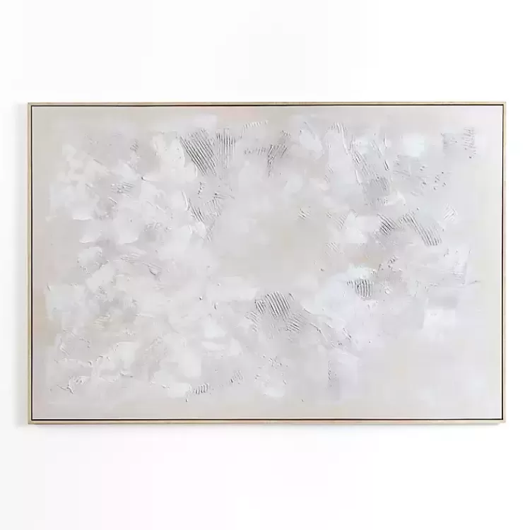 Abstract White Framed Canvas Art Print>Kirklands Home Fashion