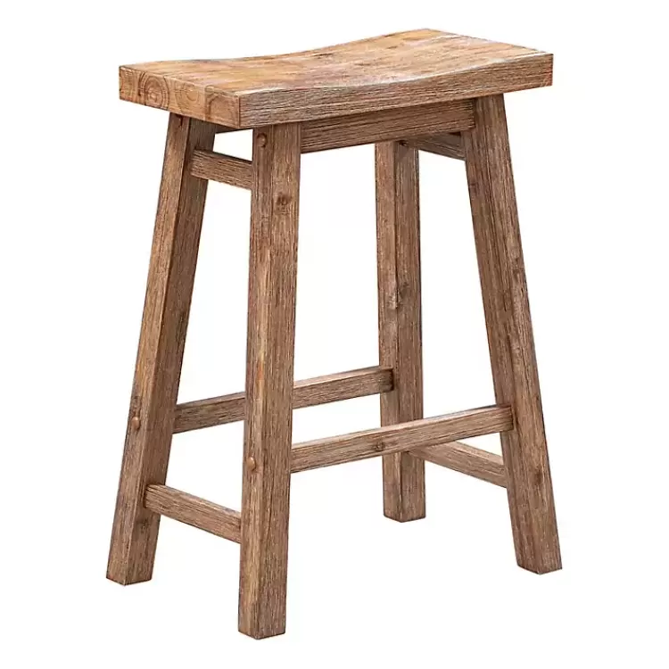 Acacia Barnwood Saddle Counter Stools, Set of 2>Kirklands Home Online