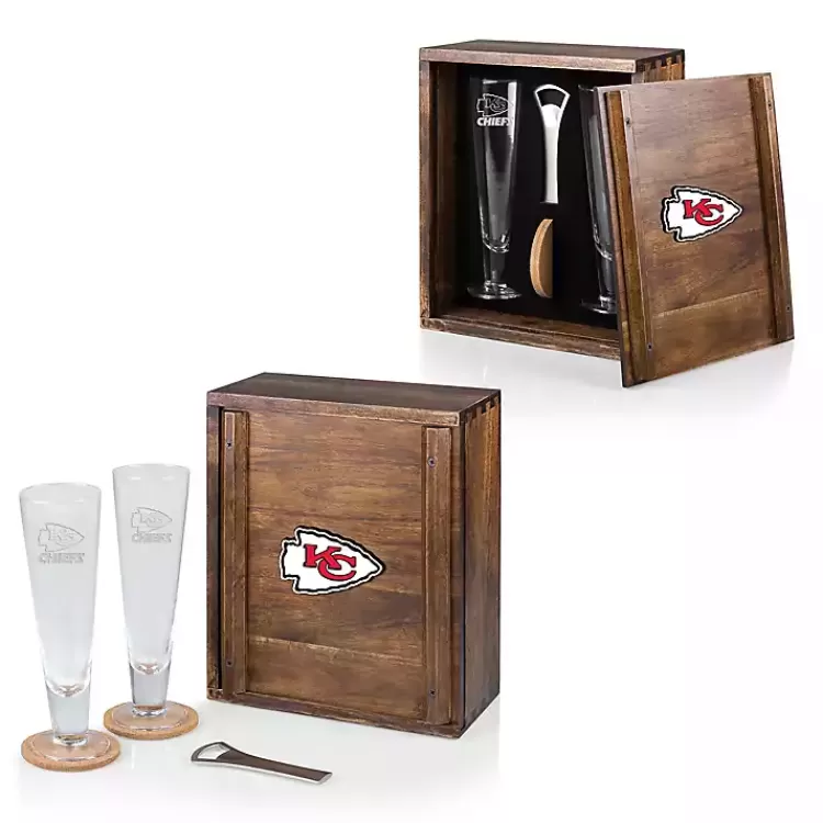 Acacia Kansas City Chiefs Beer Glass Set>Kirklands Home New