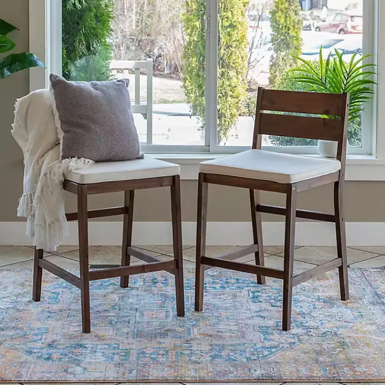 Acacia Slat Back Outdoor Counter Stools, Set of 2>Kirklands Home Cheap