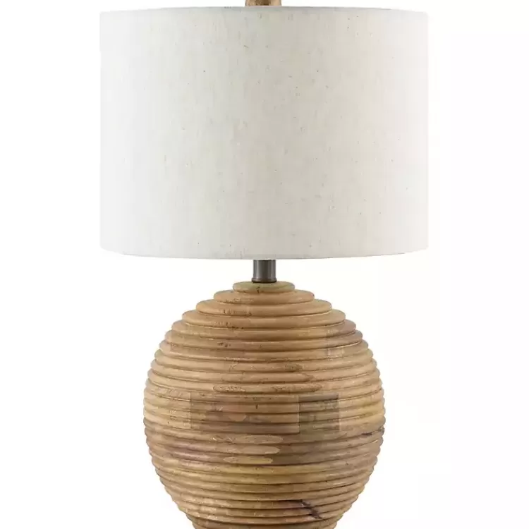 Acacia Wood Ribbed Polo Table Lamp>Kirklands Home Best