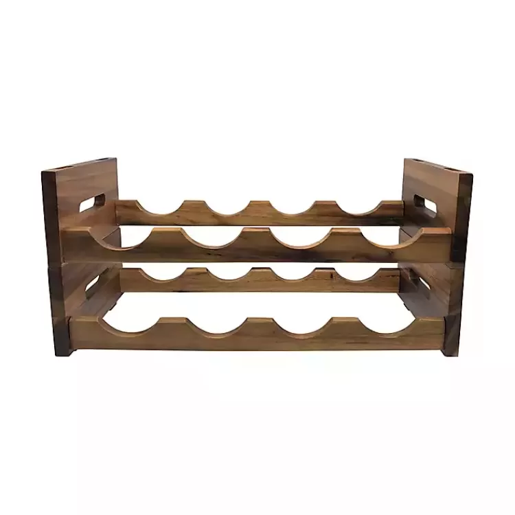 Acacia Wood Stackable Wine Rack>Kirklands Home Flash Sale