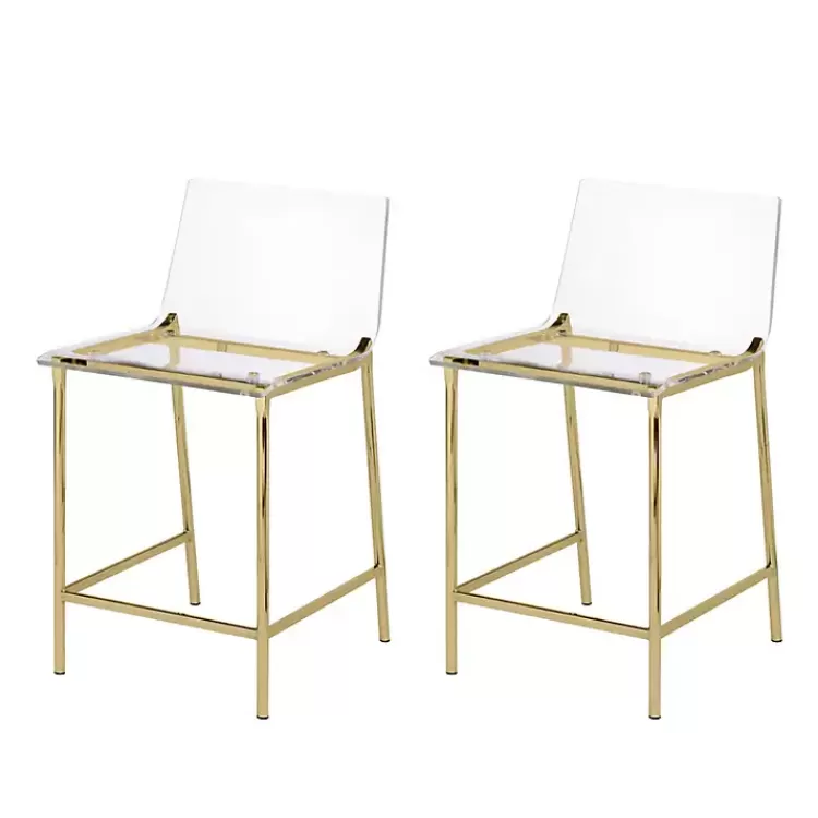 Acrylic and Metal Counter Stools, Set of 2>Kirklands Home Flash Sale