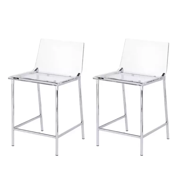 Acrylic and Metal Counter Stools, Set of 2>Kirklands Home Flash Sale