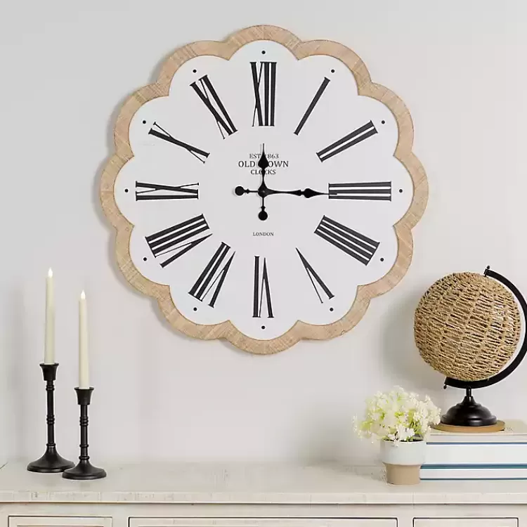 Adelyn Scalloped Edge Wood Clock>Kirklands Home Best