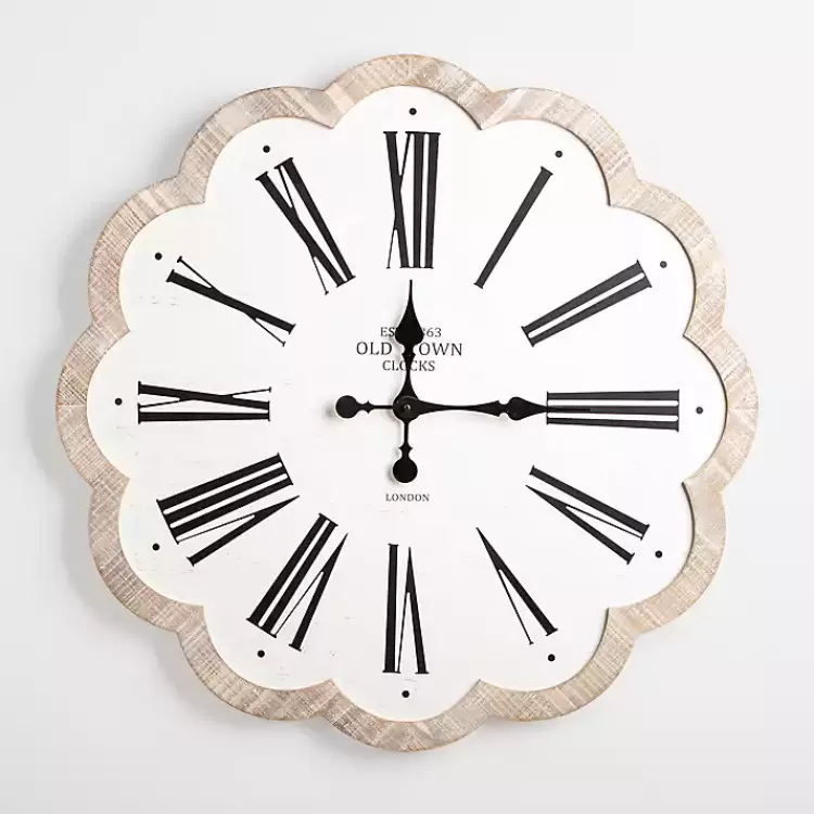 Adelyn Scalloped Edge Wood Clock>Kirklands Home Best