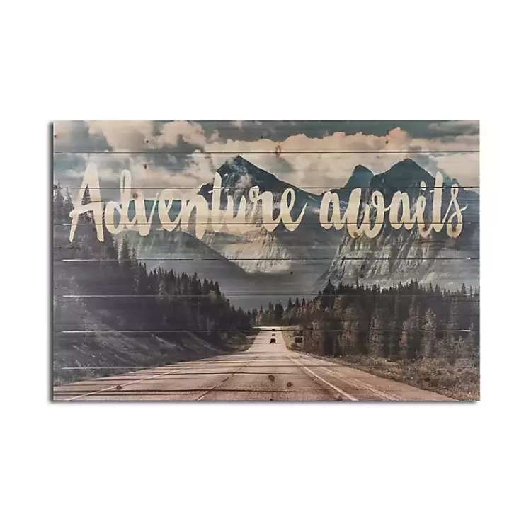 Adventure Awaits Wood Art Print>Kirklands Home New