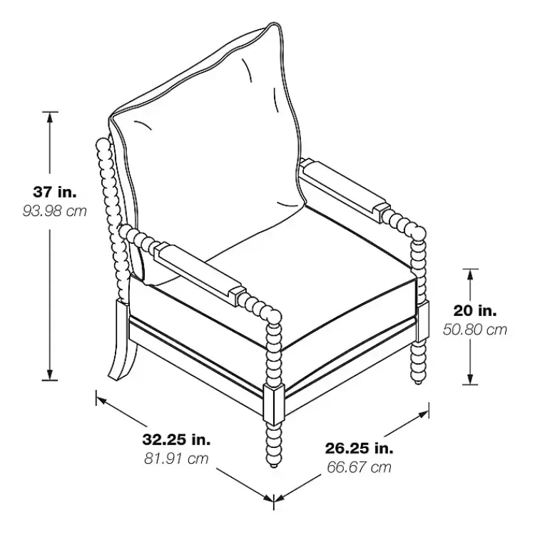 aegean_blue_liam_turned_leg_accent_chair_5.webp Aegean Liam Turned Leg Accent Chair>Kirklands Home Cheap