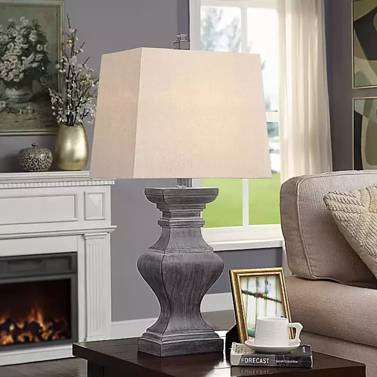 Aged Black Candlestick Base Table Lamp, 33 in.>Kirklands Home Discount
