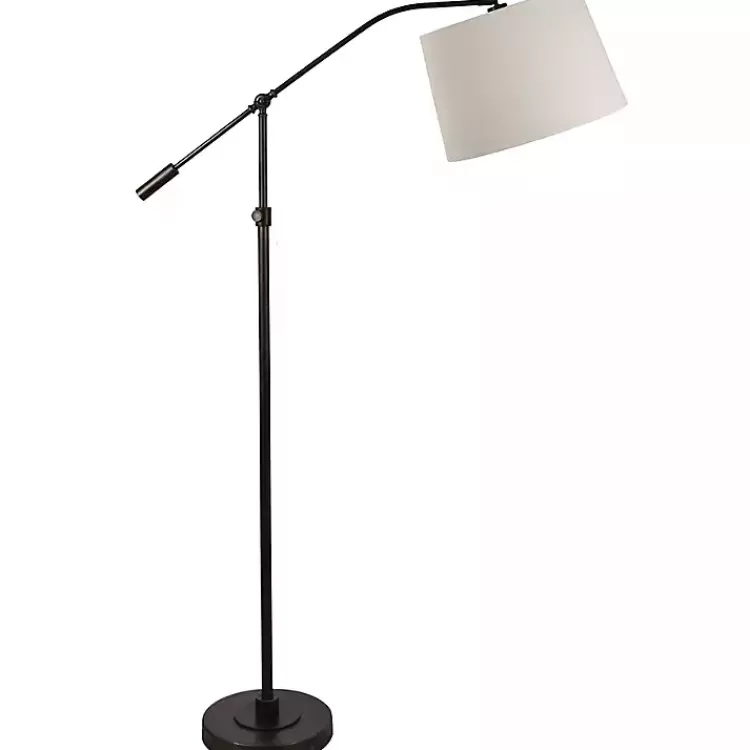 Aged Bronze Iron Adjustable Arm Floor Lamp>Kirklands Home Shop