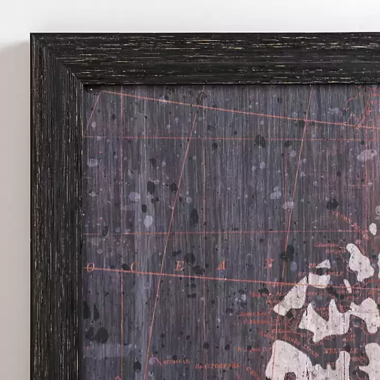 Aged World Map Framed Art Print>Kirklands Home Outlet