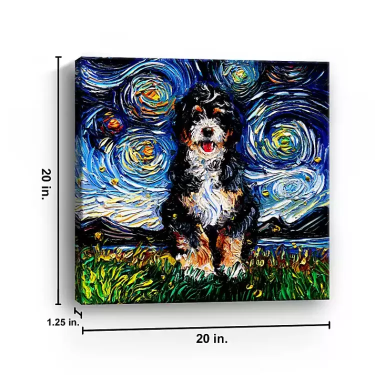 aja_trier_bernadoodle_starry_night_canvas_print_2.webp Aja Trier Bernadoodle Starry Night Canvas Print>Kirklands Home Clearance