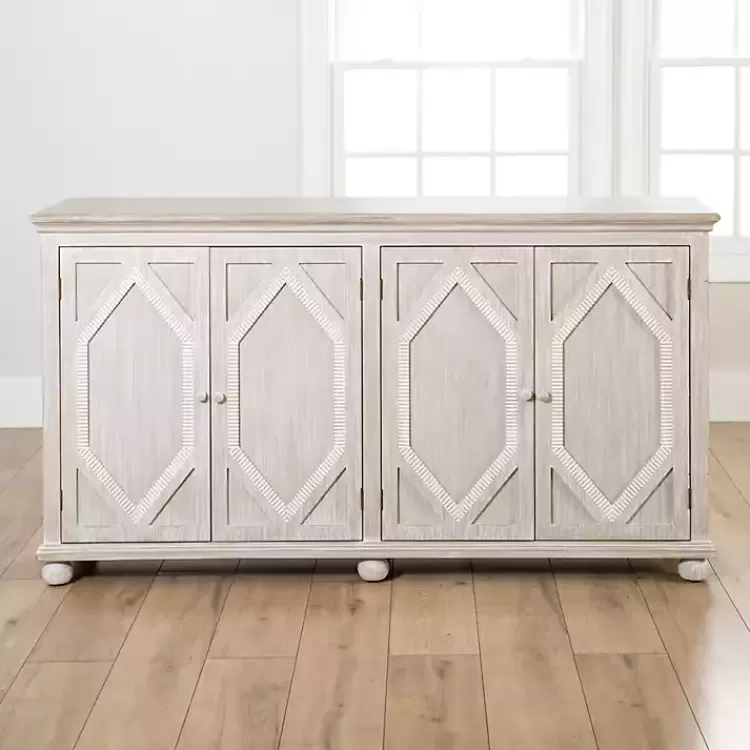 Alana washed 4-Door Cabinet>Kirklands Home Clearance