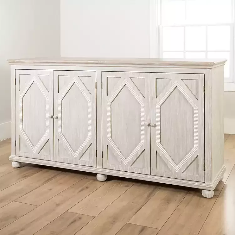 Alana washed 4-Door Cabinet>Kirklands Home Clearance