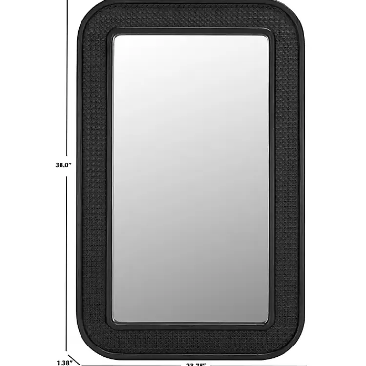 Alessa Black Rectangular Wall Mirror>Kirklands Home Outlet