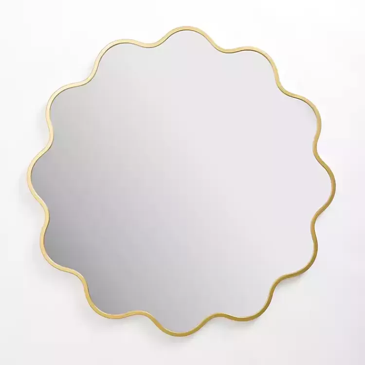 Alexandria Gold Scalloped Wall Mirror>Kirklands Home Discount