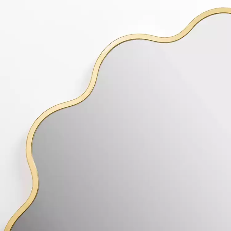 Alexandria Gold Scalloped Wall Mirror>Kirklands Home Discount