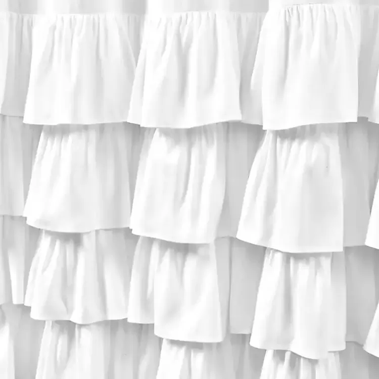 allison_white_ruffle_shower_curtain_3.webp Allison Ruffle Shower Curtain>Kirklands Home Best Sale