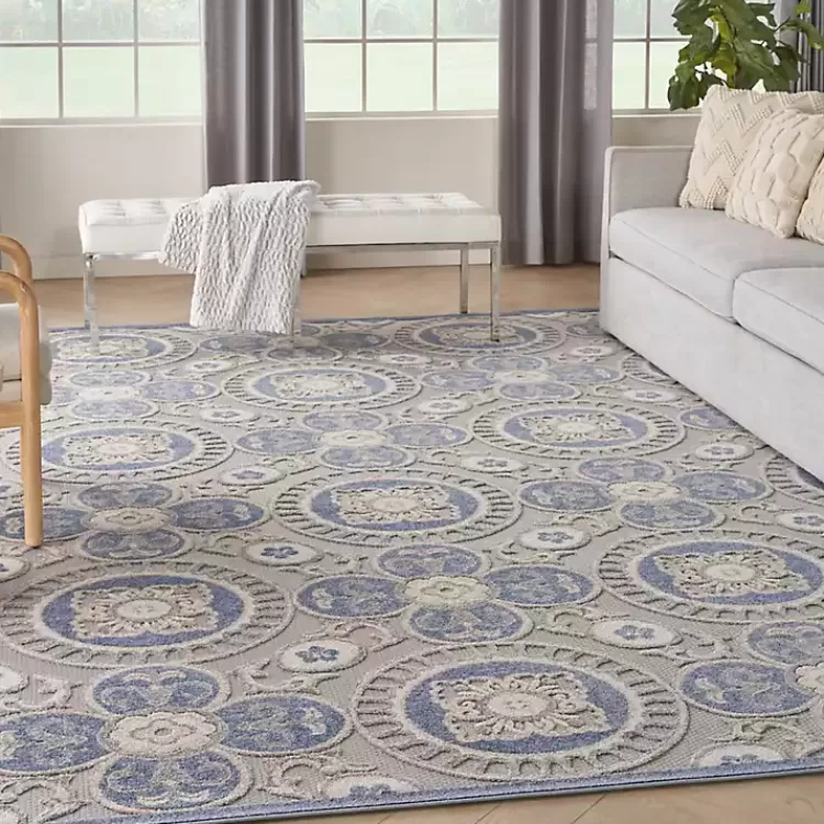 aloha_blue_medallion_indooroutdoor_area_rug_x_6.webp Aloha Blue Medallion Indoor/Outdoor Area Rug, 9x12>Kirklands Home Hot