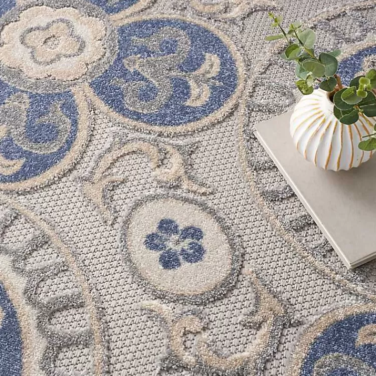 aloha_blue_medallion_indooroutdoor_area_rug_x_7.webp Aloha Blue Medallion Indoor/Outdoor Area Rug, 9x12>Kirklands Home Hot