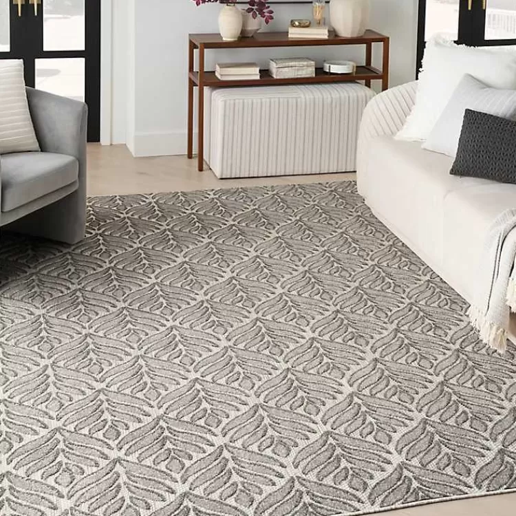aloha_gray_botanical_indooroutdoor_rug_x_6-2.webp Aloha Botanical Indoor/Outdoor Rug, 5x7>Kirklands Home Discount