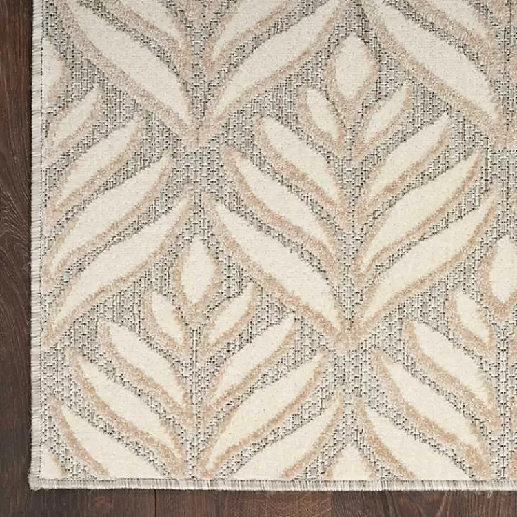 Aloha Ivory Botanical Indoor/Outdoor Area Rug, 6x9>Kirklands Home Clearance