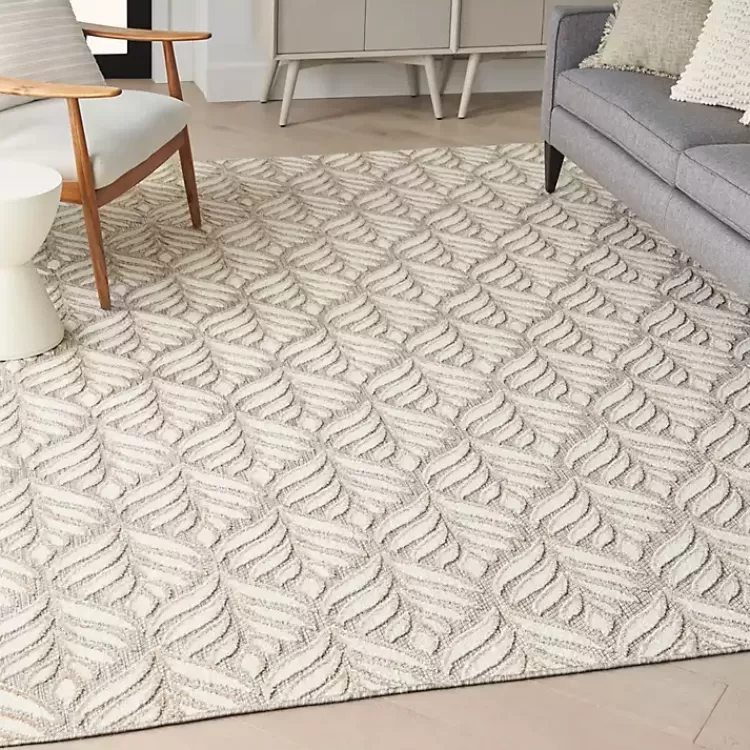 Aloha Ivory Botanical Indoor/Outdoor Area Rug, 6x9>Kirklands Home Clearance