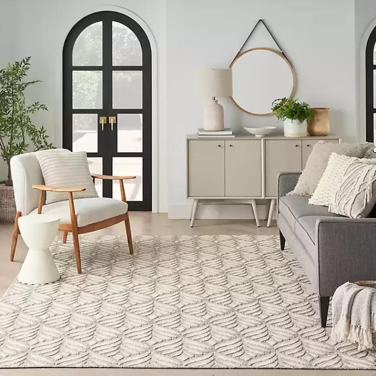 Aloha Ivory Botanical Indoor/Outdoor Area Rug, 6x9>Kirklands Home Clearance