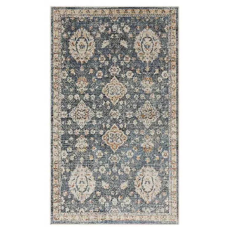 Amanda Anthracite Washable Area Rug, 9x6>Kirklands Home New