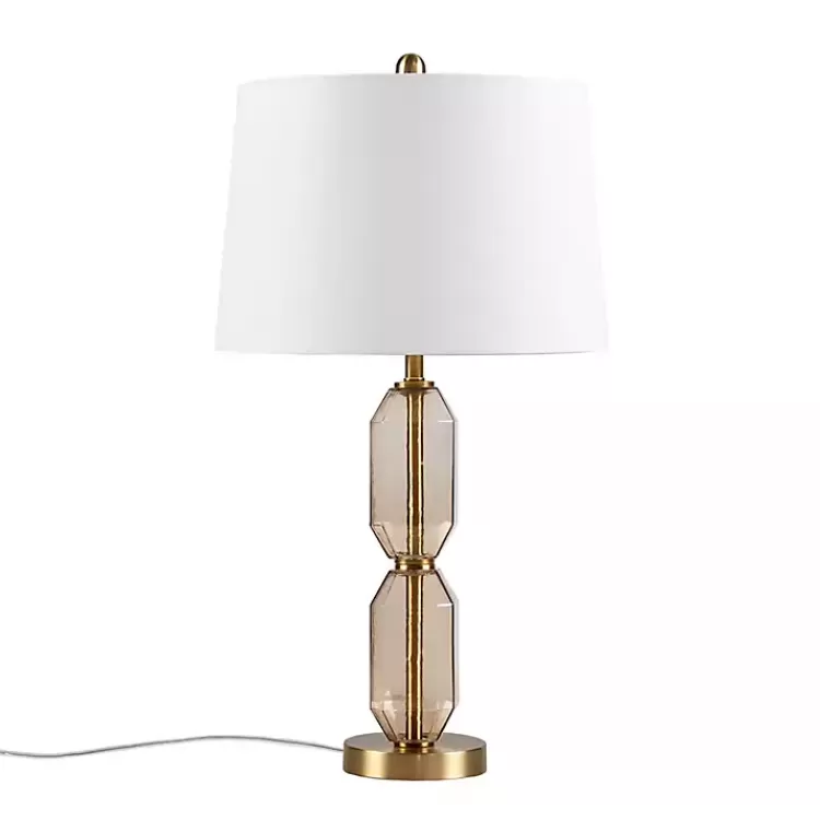 Amber Faceted Glass Table Lamp>Kirklands Home Discount
