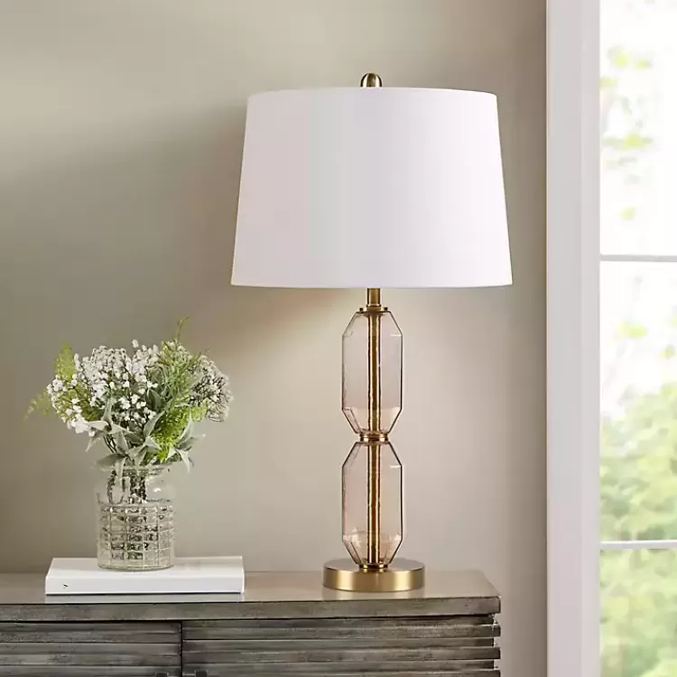 Amber Faceted Glass Table Lamp>Kirklands Home Discount