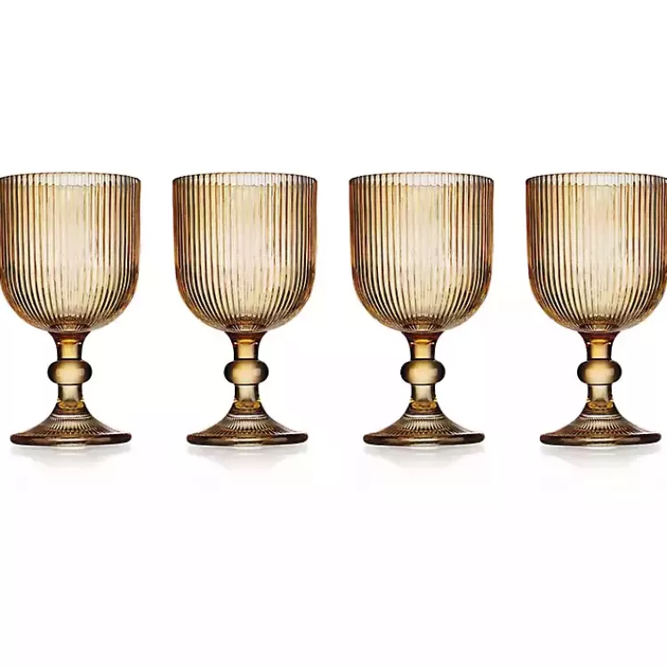 amber_ribbed_goblet_wine_glasses_set_of__2.webp Amber Ribbed Goblet Wine Glasses, Set of 4>Kirklands Home Best