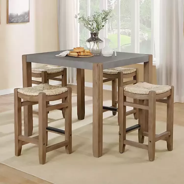 Amber Wood and Faux Concrete Dining Table>Kirklands Home Online