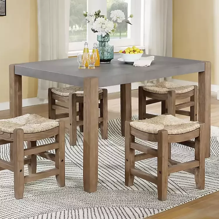 Amber Wood Faux Concrete Top Dining Table>Kirklands Home Sale