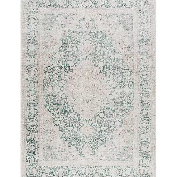 Amelie Green Traditional Washable Area Rug, 7x10>Kirklands Home Outlet