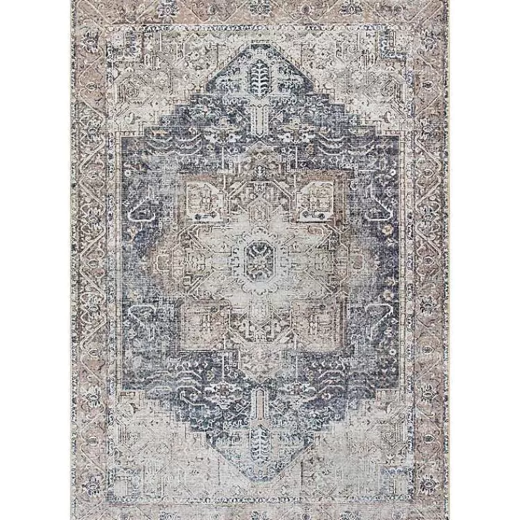 Amelie Navy Blue Classic Washable Area Rug, 5x7>Kirklands Home Cheap