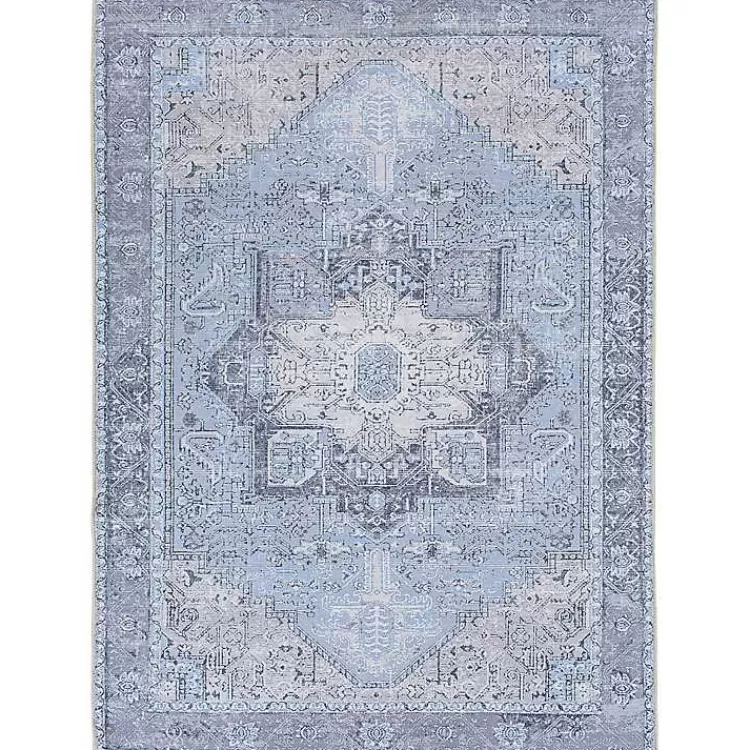 Amelie Silver Classic Washable Area Rug, 5x7>Kirklands Home Outlet
