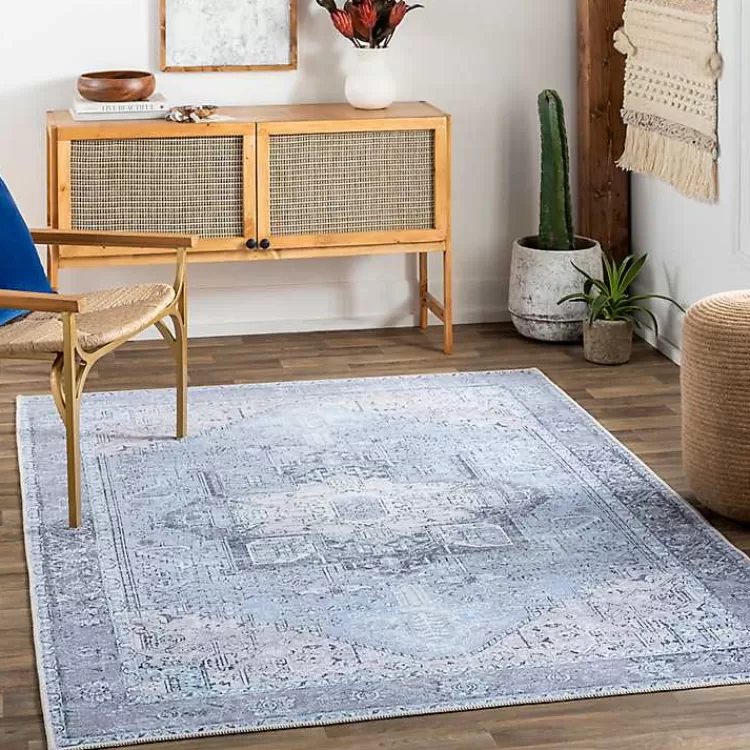 Amelie Silver Classic Washable Area Rug, 7x10>Kirklands Home Cheap