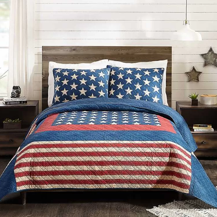 Americana Patch 3-pc. Full/Queen Quilt Set>Kirklands Home Sale