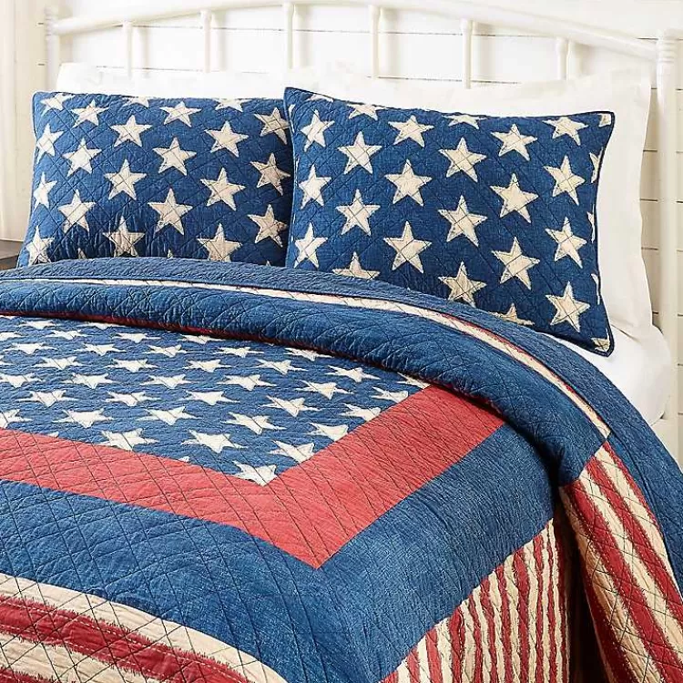 Americana Patch 3-pc. Full/Queen Quilt Set>Kirklands Home Sale